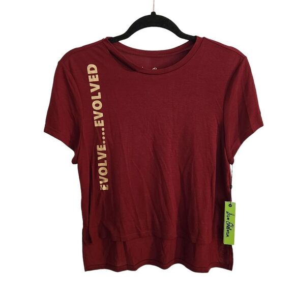Sam Edelman Slogan High-Low Tee Wine Size XS - Picture 1 of 10